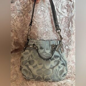 Coach vintage silver satchel bag
